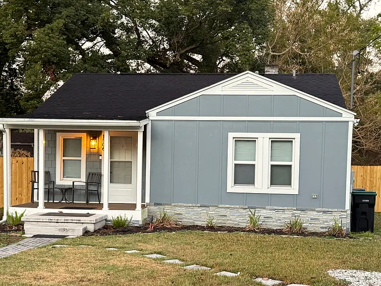 view from the street (new fence)