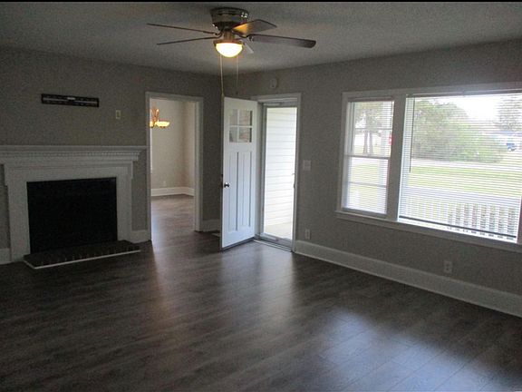 Living room. The fireplace is functional.