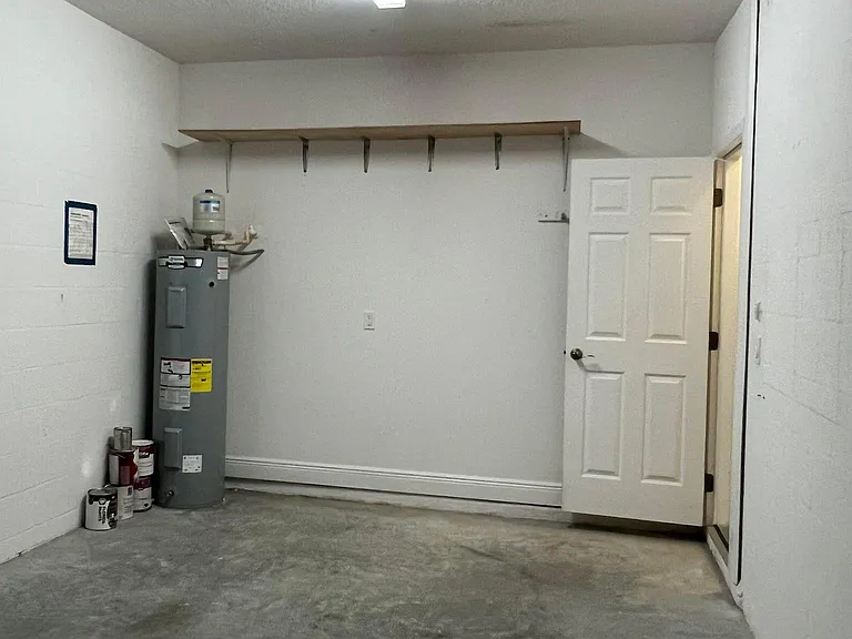 Garage with Water Heater & Storage