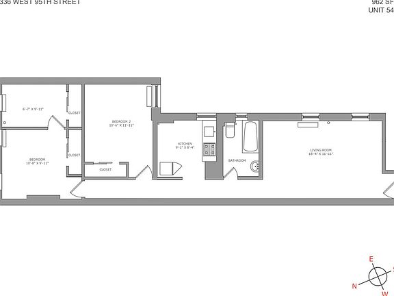 2nd image of 336 W 95th St APT 54