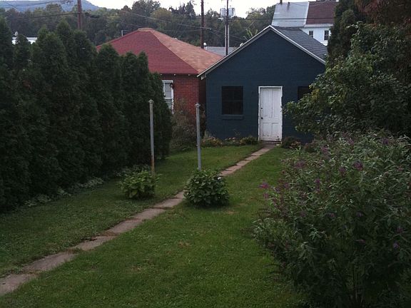 Back yard and garage