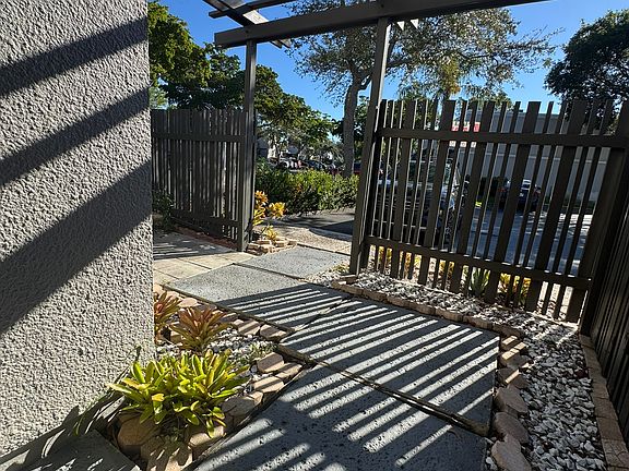 from front door looking at designated 2 parking spaces