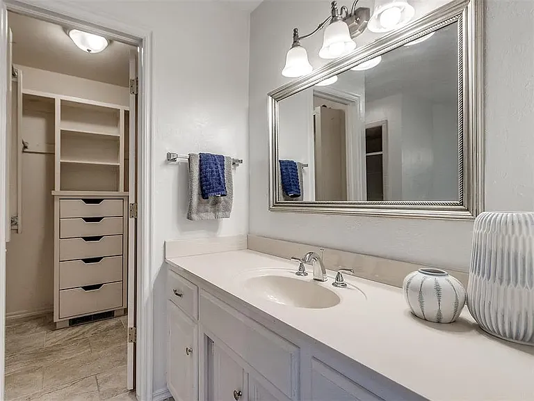 Master bath into master closet.