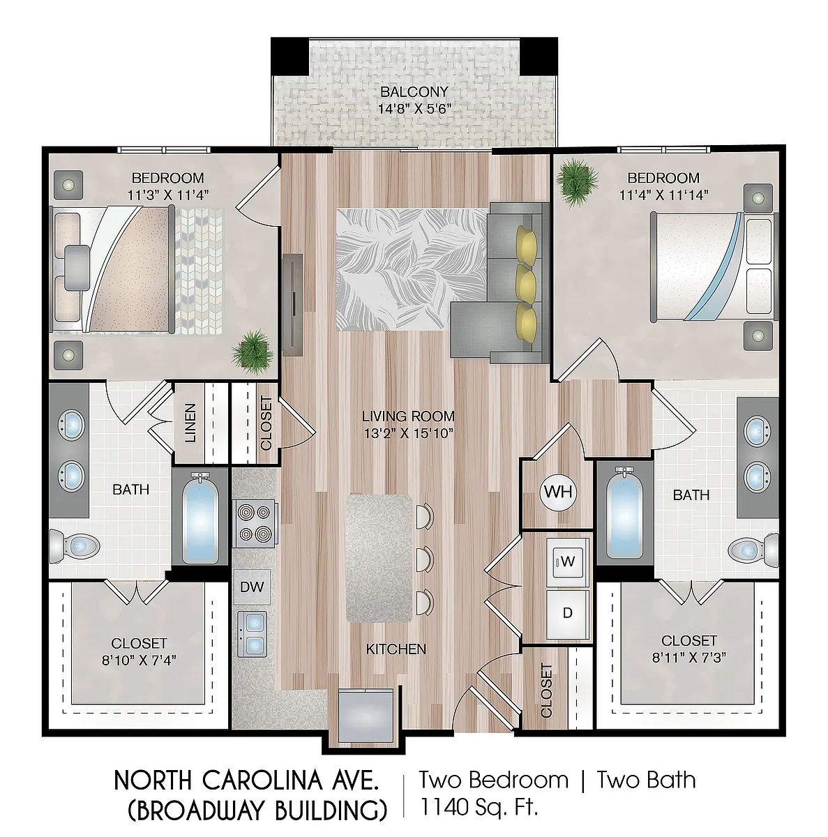 Floor plan North Carolina Ave (Broadway Building)