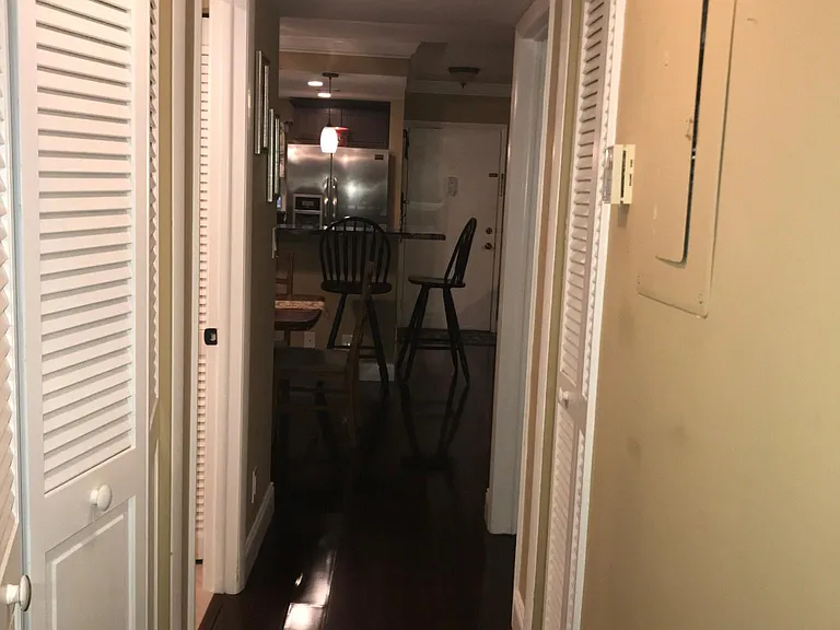 hallway and washer and dryer closet