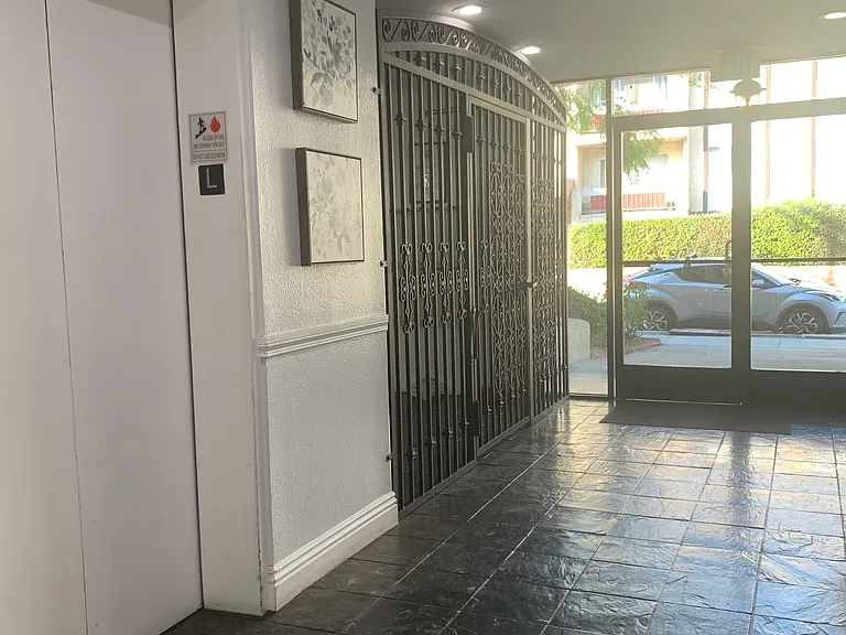 Lobby leading out to the street