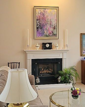 Gas fireplace-living area