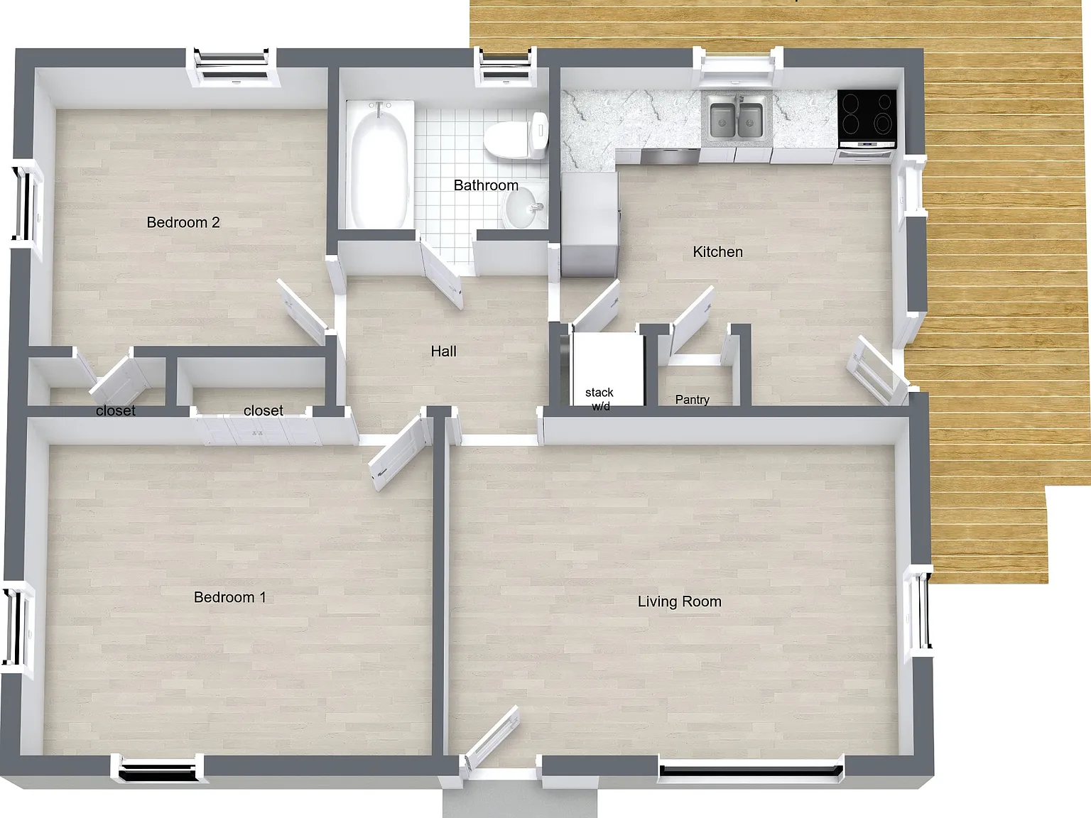 2 bed, 750 sqft, $2,500 — Photo 3