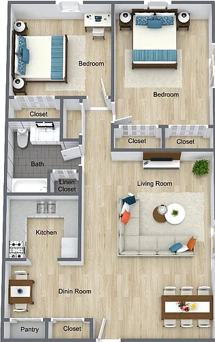 Floor plan 2 Bedroom