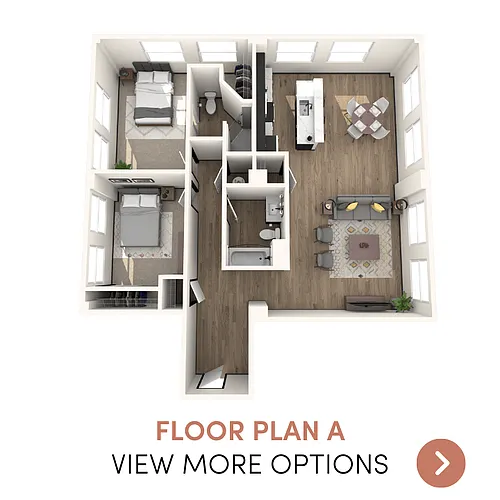 Floor plan 2 Bedroom, 2 Bathroom