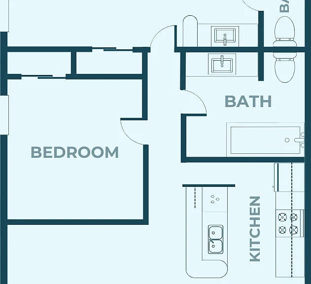 2 Bedroom, 2 Bath Floor Plan 2 Bedroom, 2 Bath Floor Plan