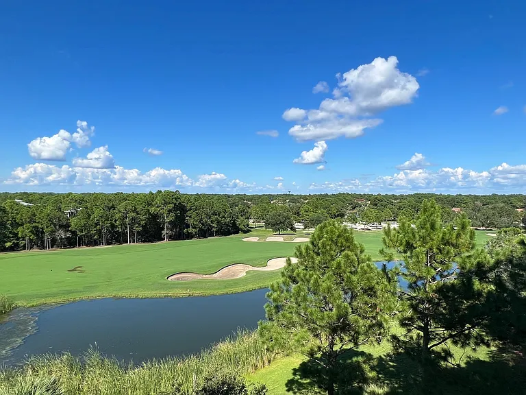 Golf course view from balcony