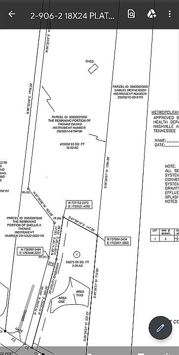 READ, 2 lots 2.1 ac & 7.9 
