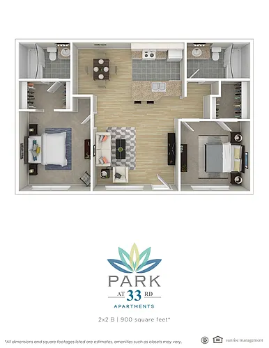 Floor plan 2X2 B