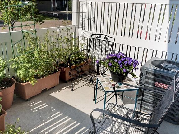 Patio with room for kitchen garden or grill.