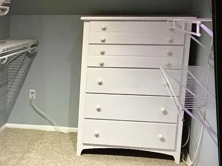 Walk in closet in master room
