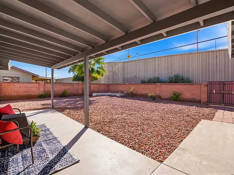 Ranch-style home on a quiet Tempe street, just off Mill Ave and the 60 _ surprisingly quiet inside despite the central location."