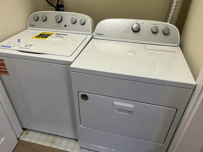 basement new washer and dryer