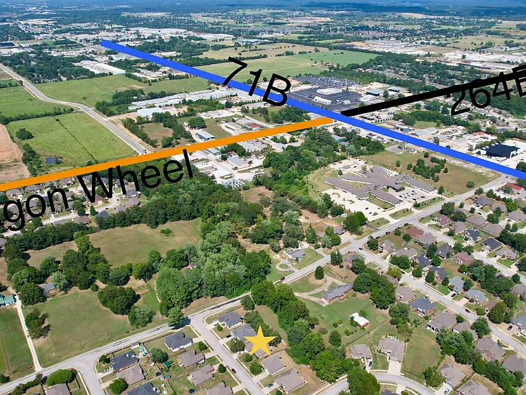 Near the intersection of 71B and Wagon Wheel