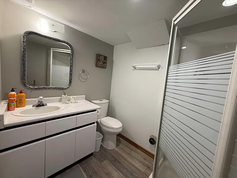 Bathroom with shower for lower level