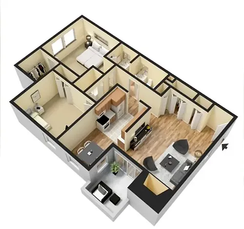 Floor plan 2X15