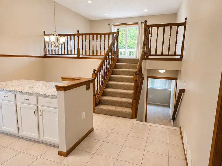 Main level with vaulted ceiling