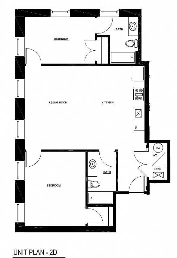 Floor plan 2B 2C 2D