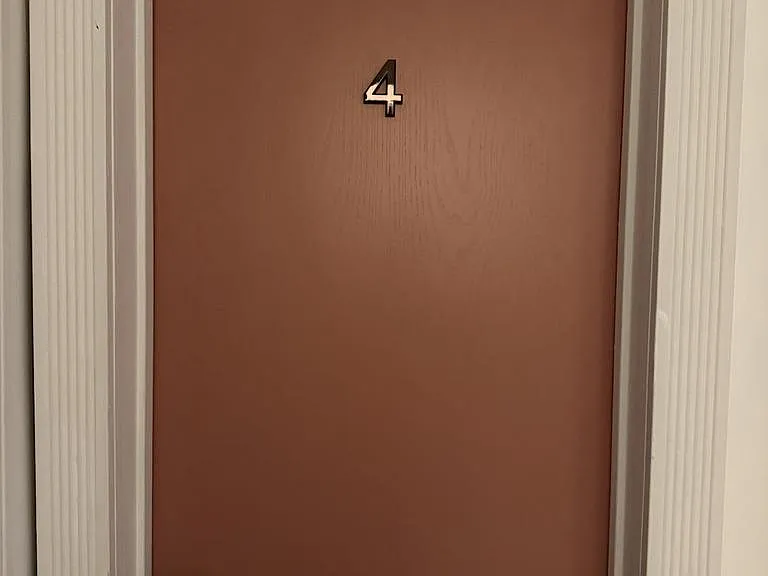 Room 4 Door from the Hallway