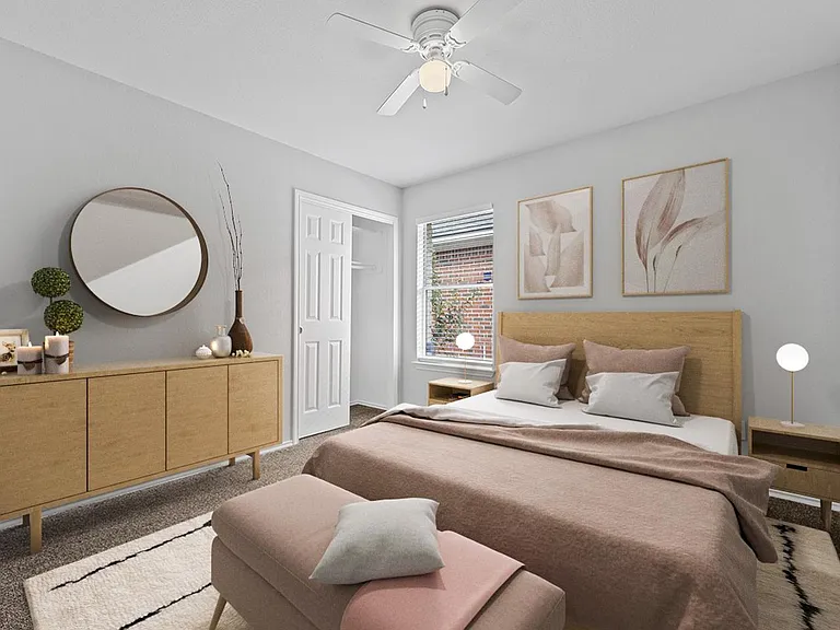 Bedroom 4. This image shows a virtually furnished space. Bedrooms come unfurnished.