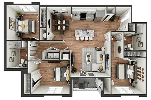 Floor plan 3 Bed 2 Bath