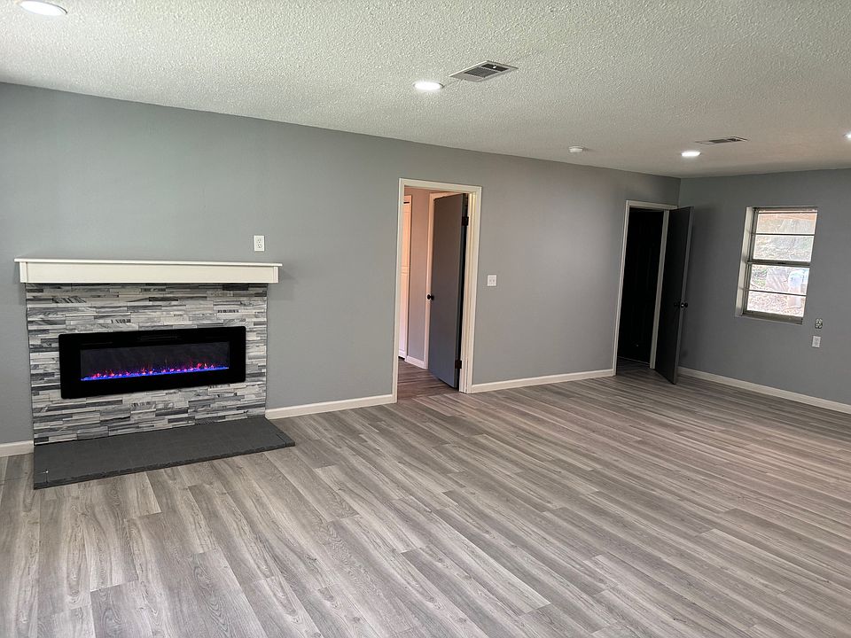 Living area. New electric fireplace.