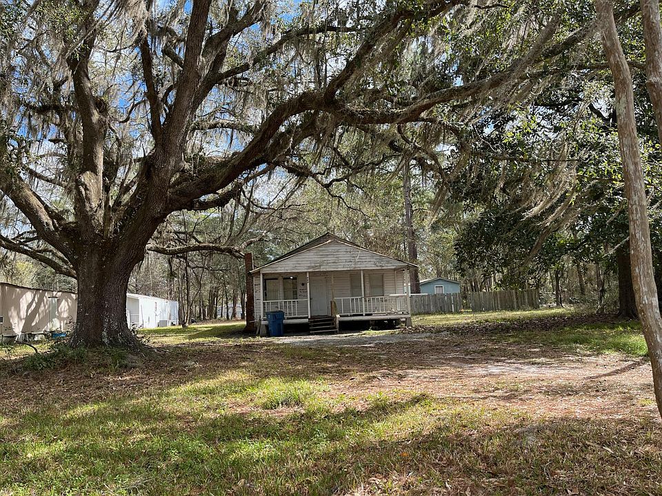 Front porch and large yard