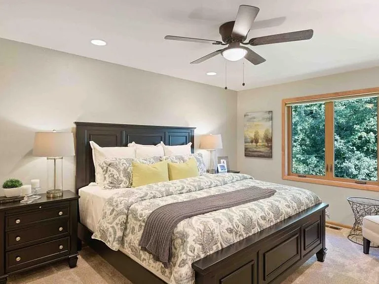 Owner's suite with walk-in closet and private bath