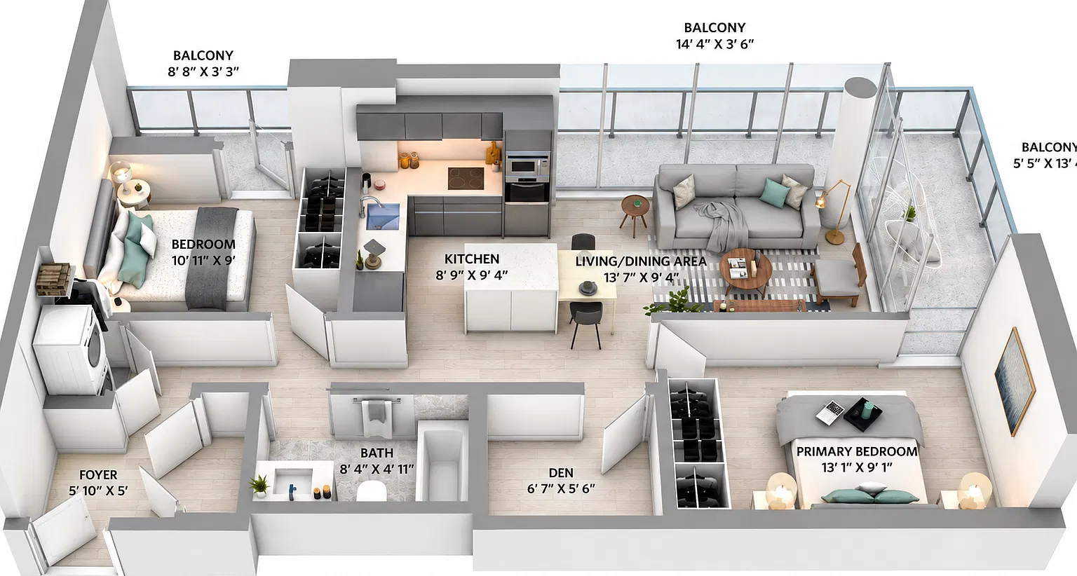 2 bed, 724 sqft, $3,800 — Photo 4