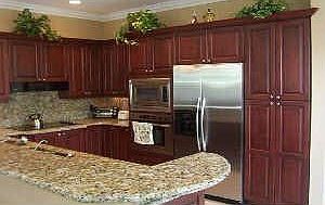Cherry kitchen with granite