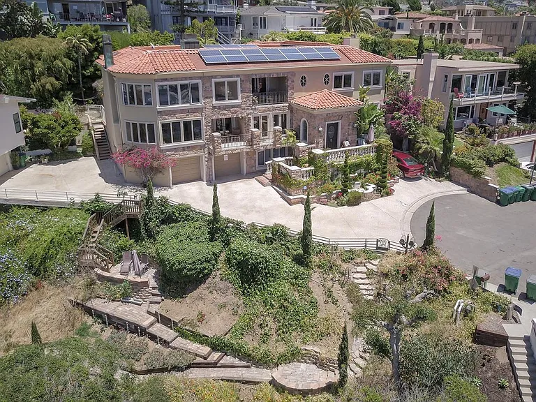 Birdseye view of the Villa and front meditation garden