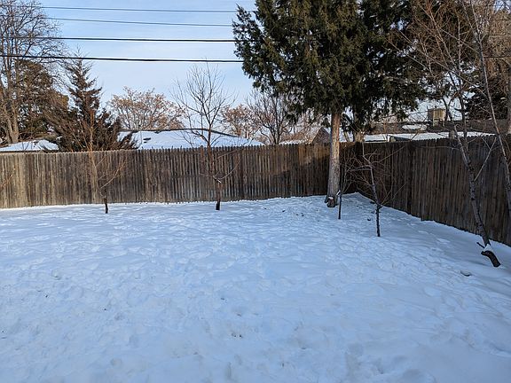 The backyard is shared, big, and fenced