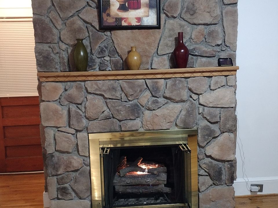 Gas fireplace in Living Room.