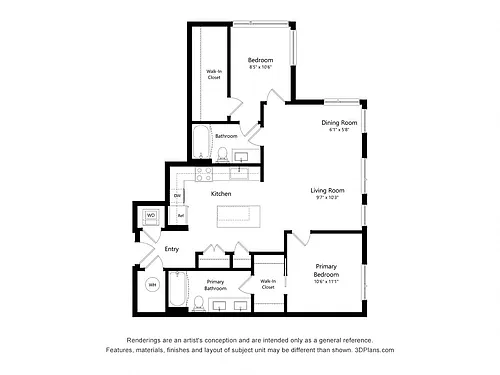 Floor plan 2Bed-C04