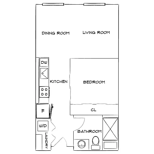 Floor plan Design 1B10