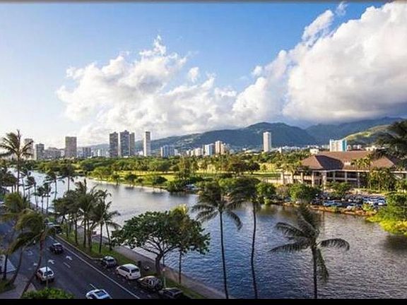 Ala Wai Canal left window-view Looking toward Ala Moana