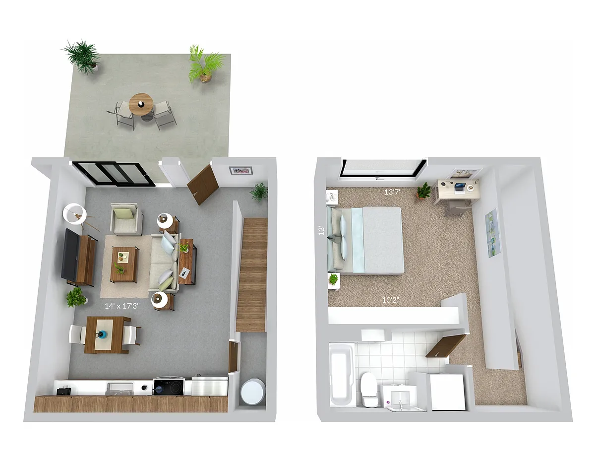 Floor plan 1x1AL