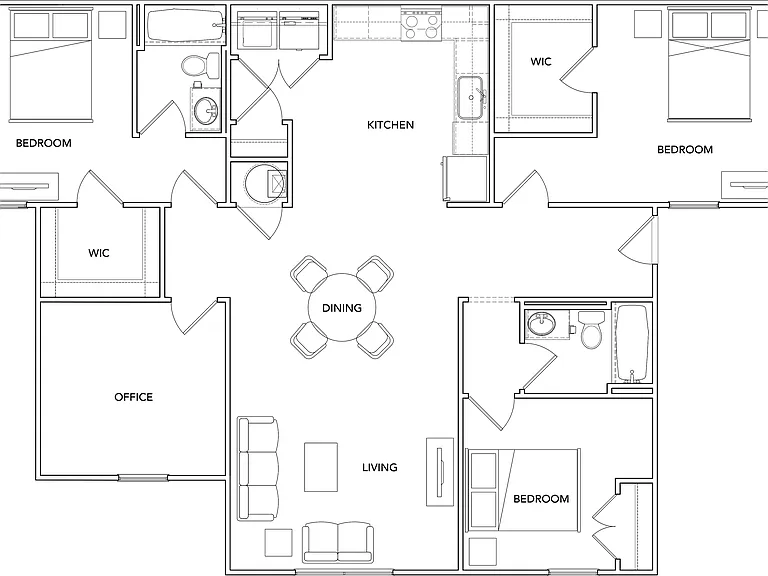 3BR-2BA-1452-SF 3BR-2BA-1452-SF