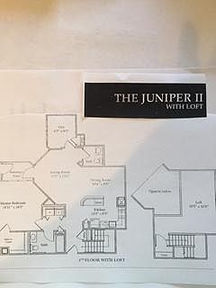 Layout of The Juniper Model - Penthouse Floor - 4th Floor.