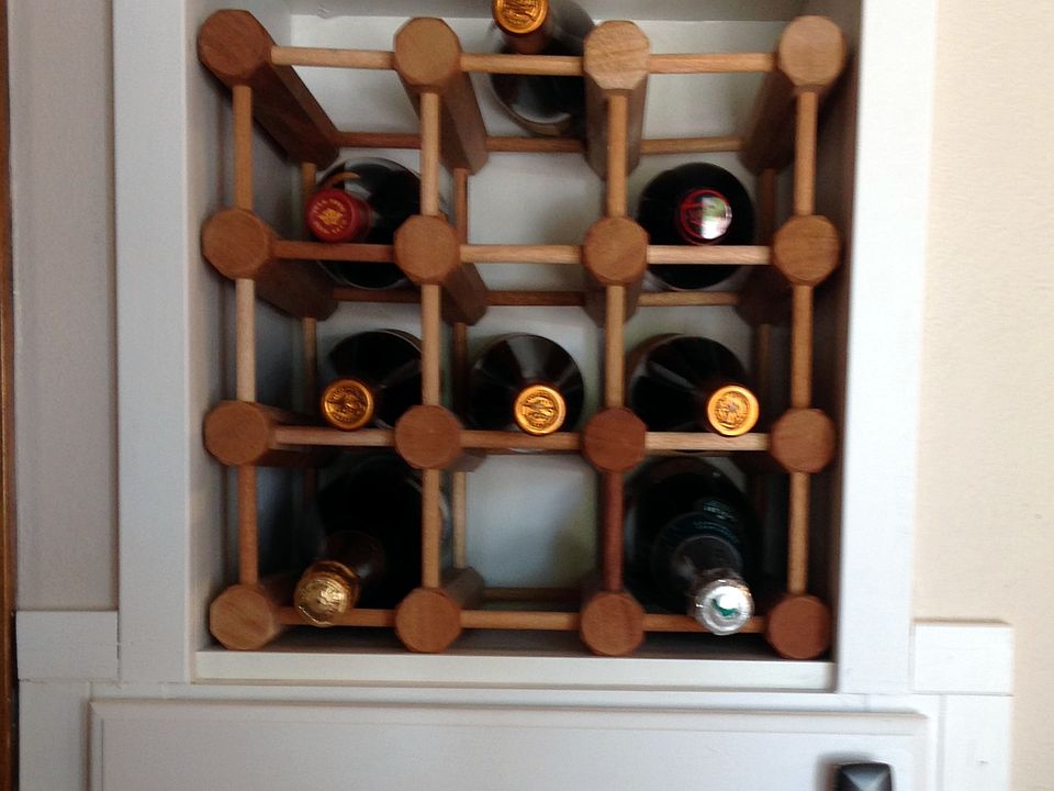 built-in wine rack