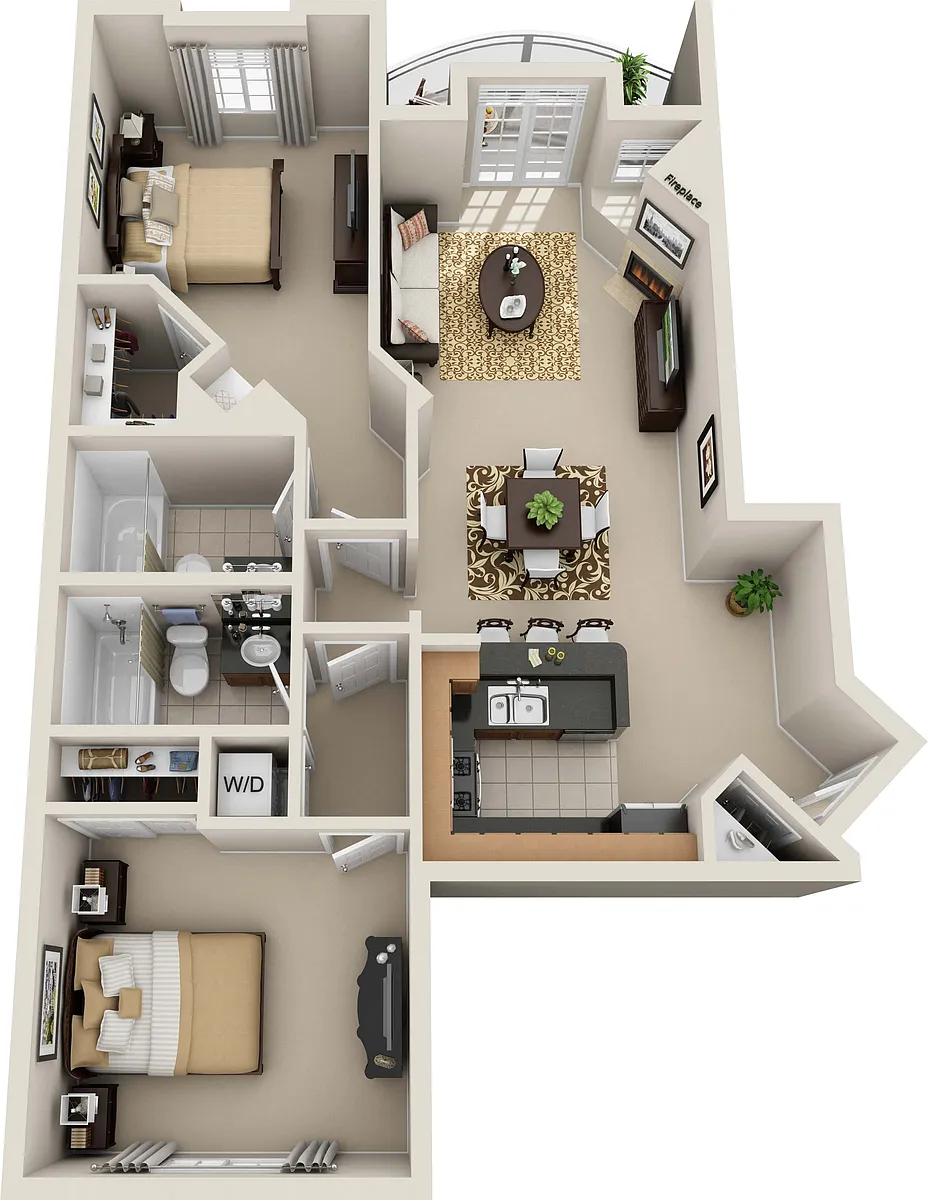 Floor plan Two Bedroom A