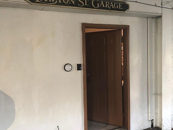 One of the entry doors from the garage into first floor of apt,