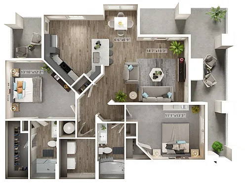 Floor plan Lower Rosemont with Garage