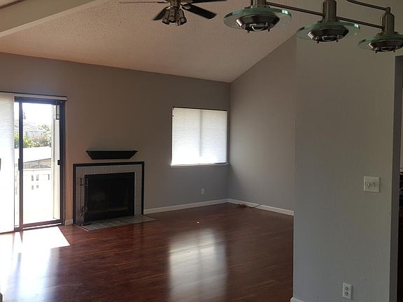 large living room with fireplace