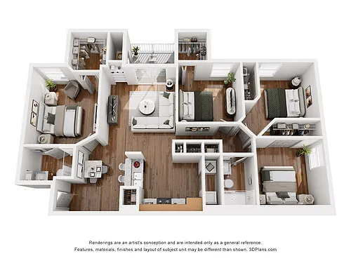 Floor plan D1 Westcott - 4 Bedroom, 2 Bathroom